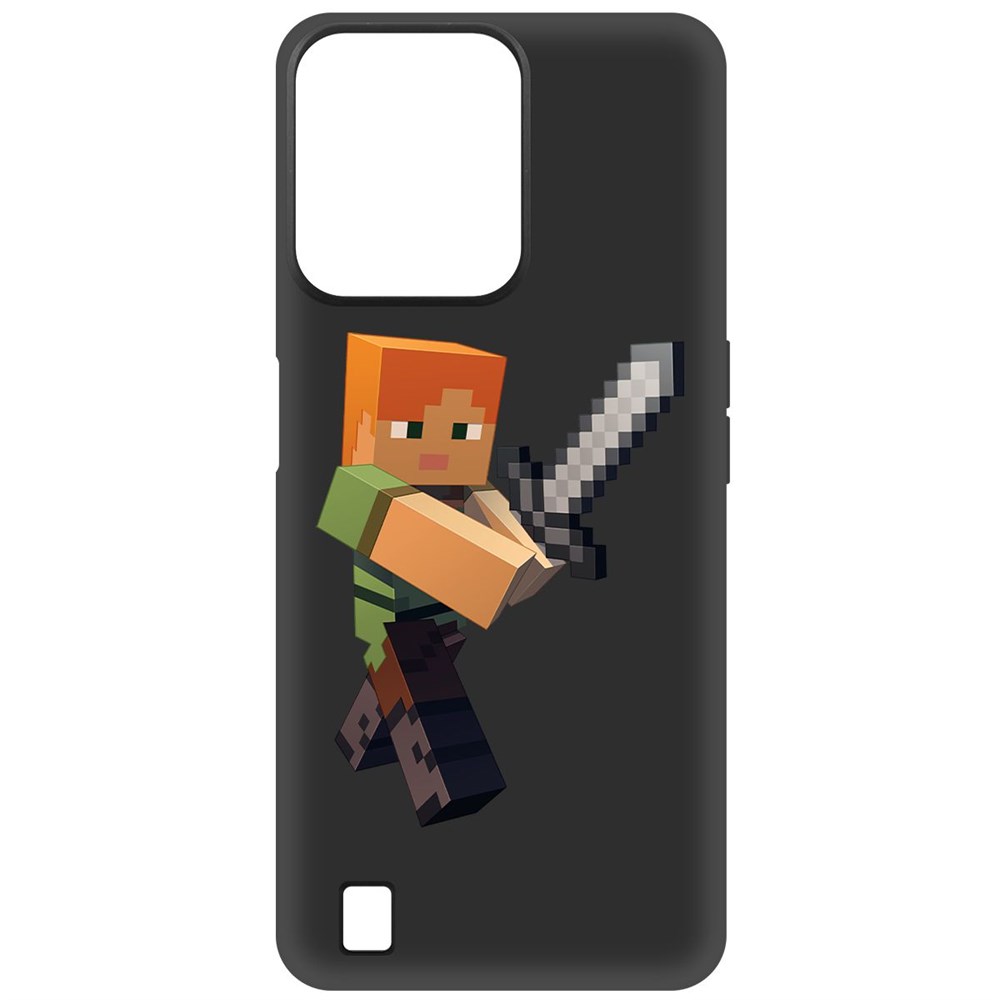 

Чехол-накладка Софт Minecraft-Алекс для Realme C31, Черный