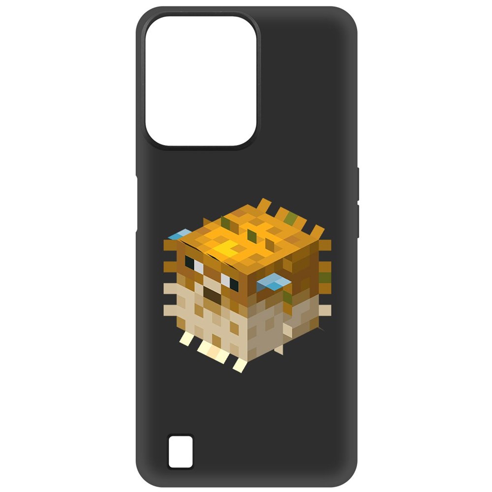

Чехол-накладка Софт Minecraft-Иглобрюх для Realme C31, Черный