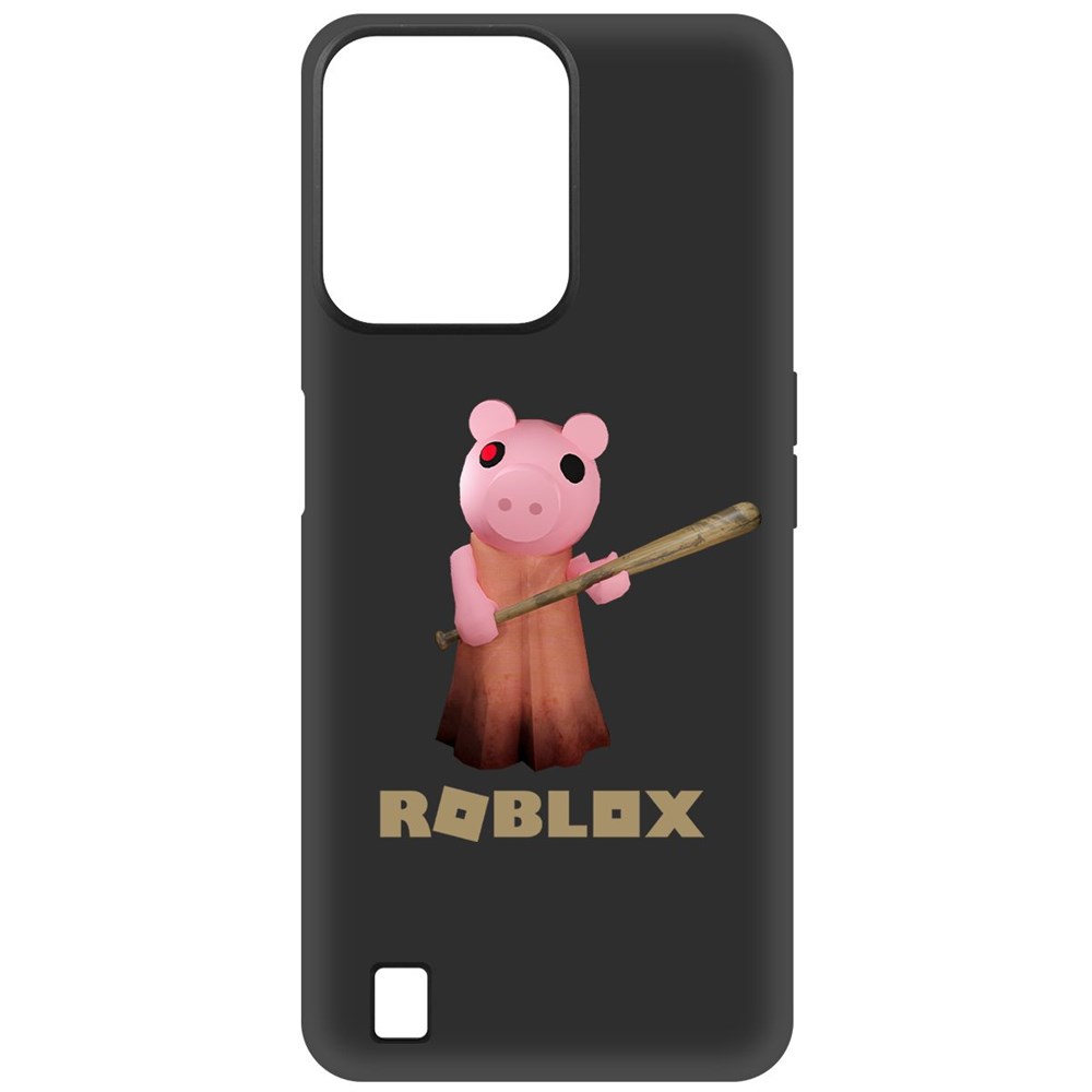 

Чехол-накладка Софт Roblox-Пигги для Realme C31, Черный