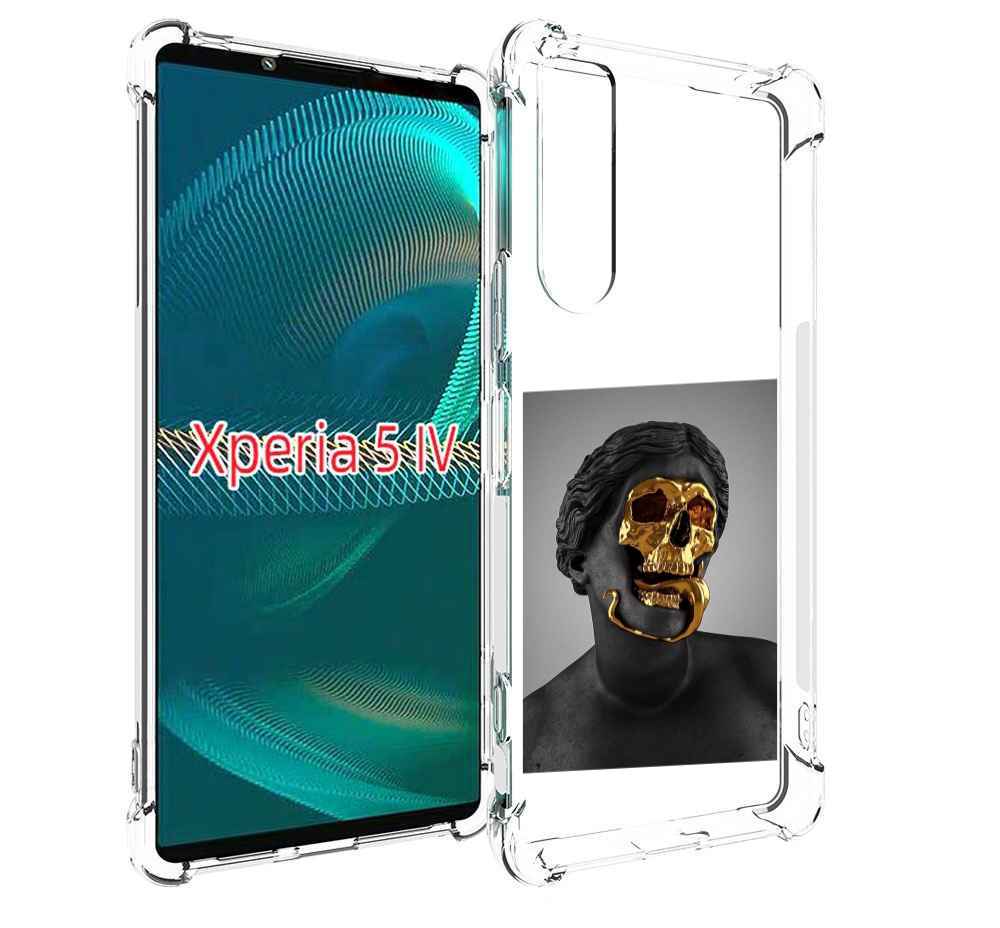 

Чехол MyPads золотой череп в статуе для Sony Xperia 5 IV (5-4), Прозрачный, Tocco