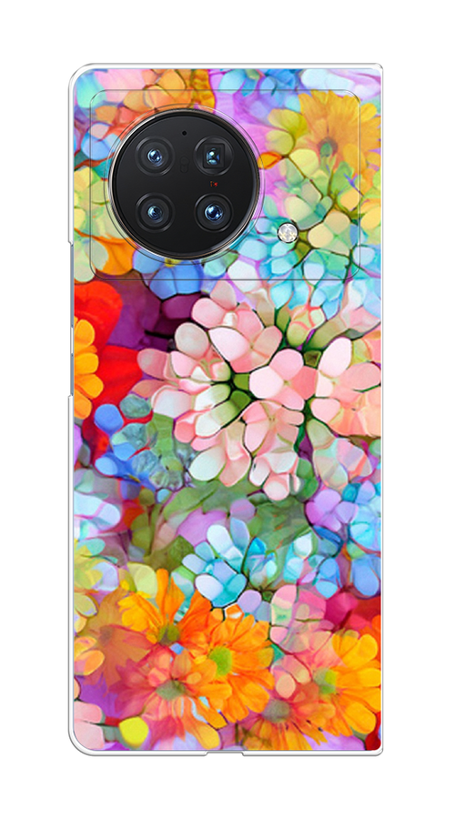

Чехол на Vivo X Fold "Цветы витраж", Оранжевый;розовый;голубой, 266750-3