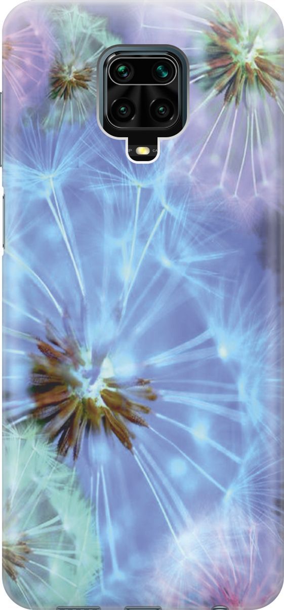 

Чехол на Xiaomi Redmi Note 9s "Макро одуванчики", Голубой;синий, 2939