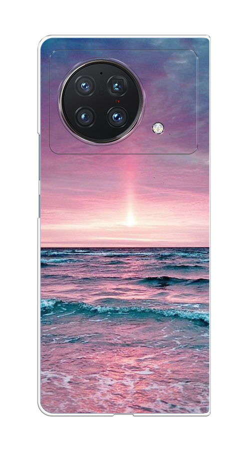

Чехол на Vivo X Fold "Восход 3", Розовый;голубой, 266750-2