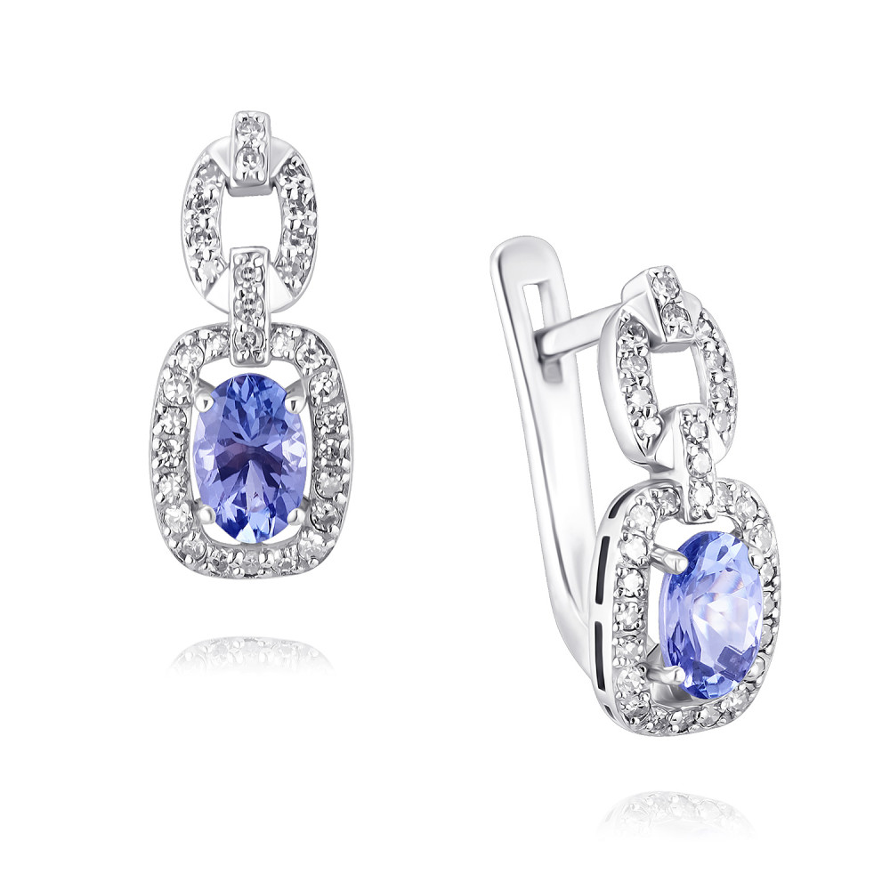 

Серьги из золота ADAMAS 24041766/01-А51Д-443, бриллиант/танзанит, 24041766/01-А51Д-443