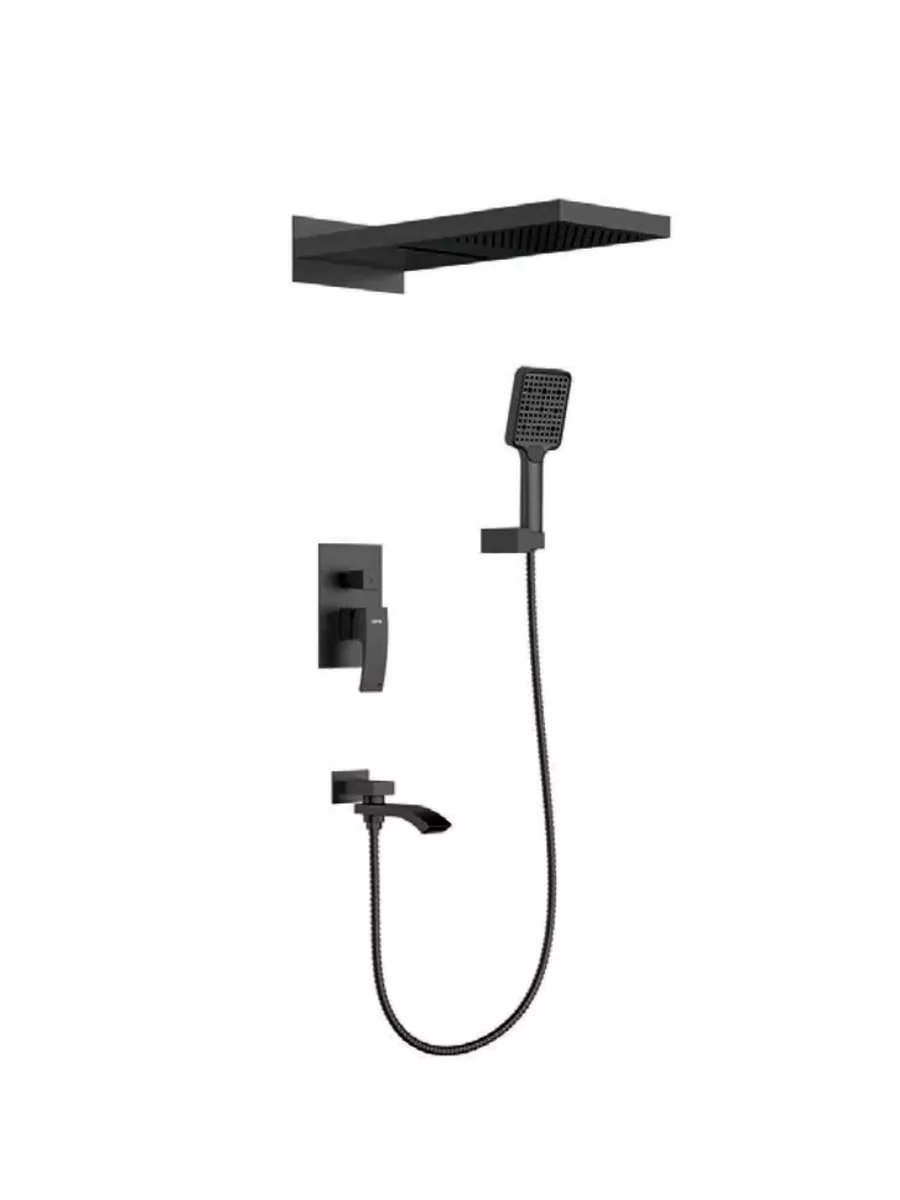 

Душевая система GAPPO G7107-76, встроенная, с поворотным изливом, Черный, G7107-76