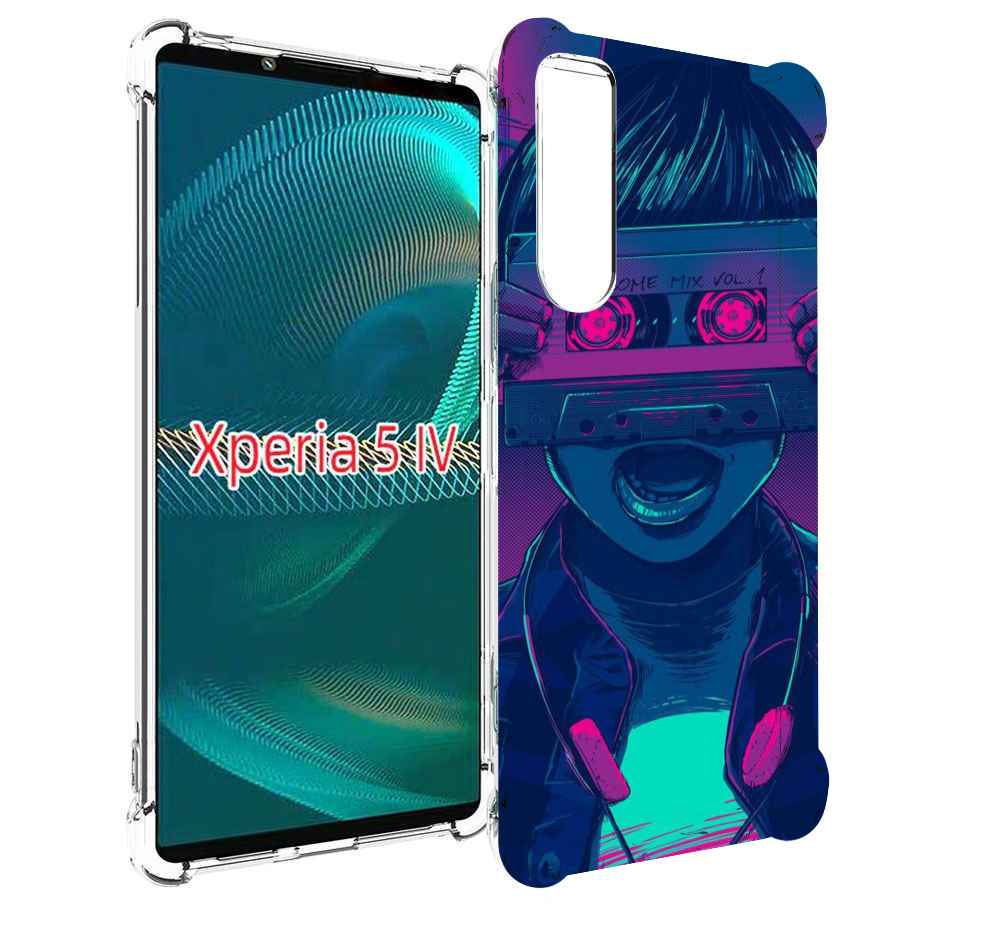 

Чехол MyPads киберпанк с кассетой для Sony Xperia 5 IV (5-4), Прозрачный, Tocco