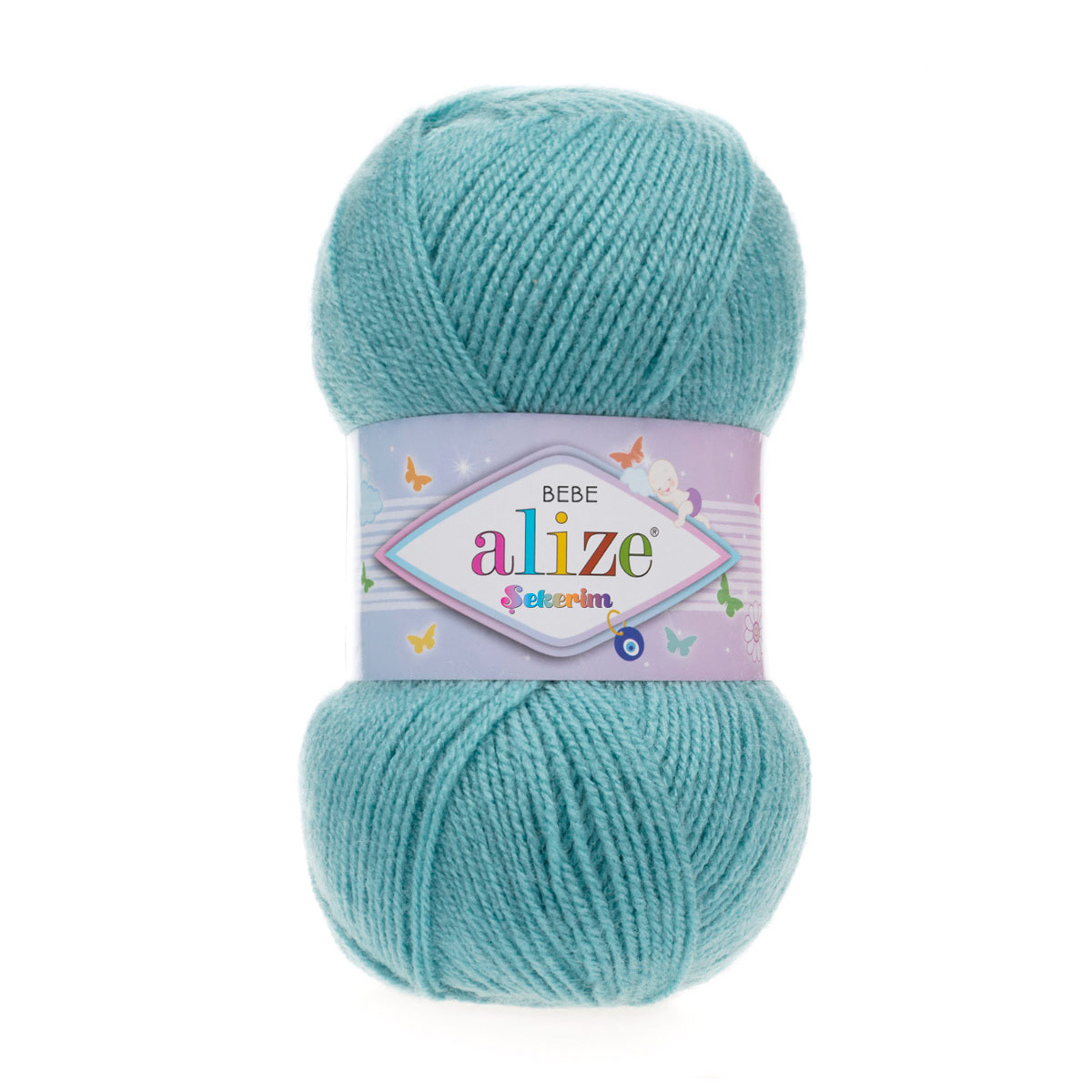 

Пряжа ALIZE 'SEKERIM BEBE' 100г, 320м (100% акрил) (124 лазурный), 5 мотков