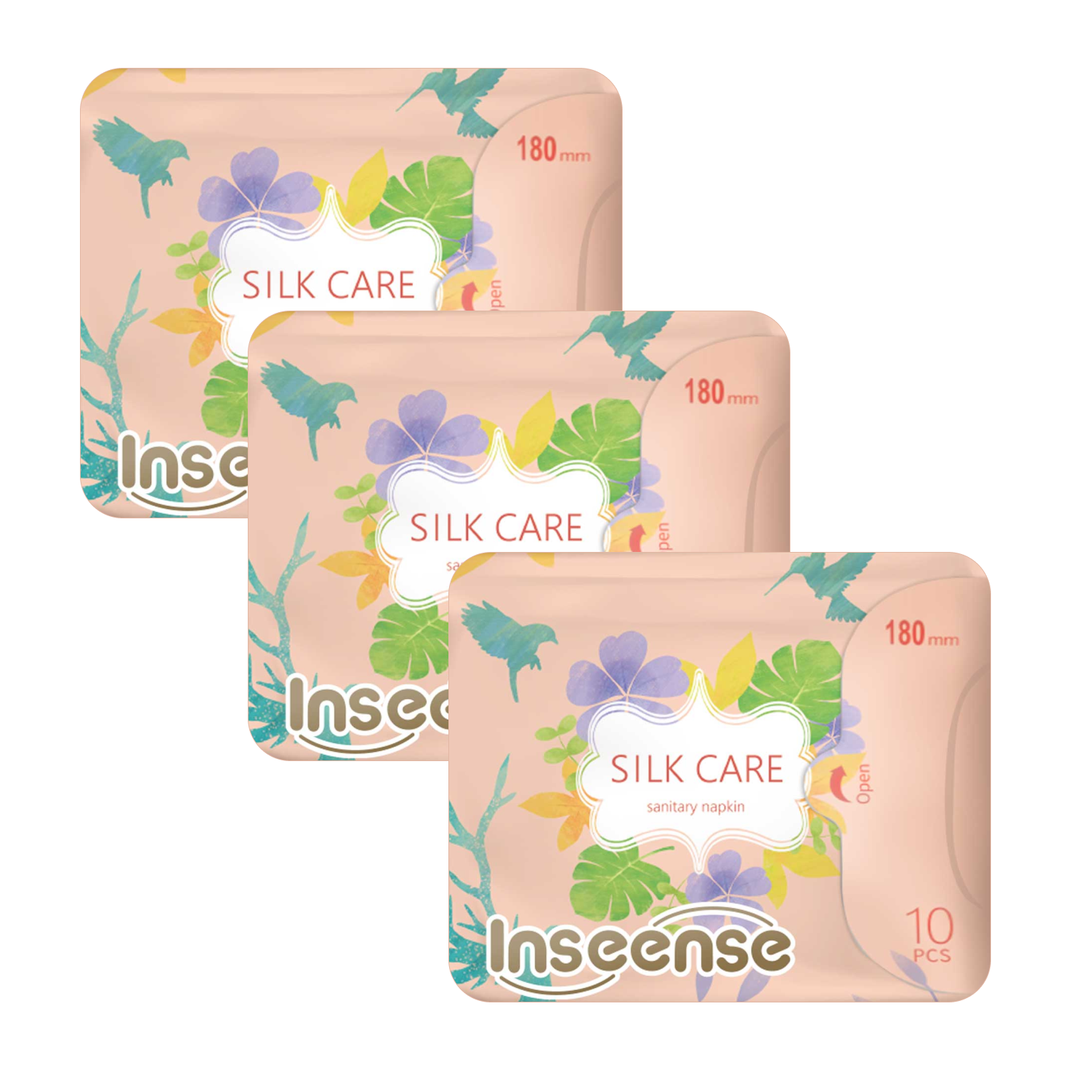 фото Прокладки inseense silk care гигиенические ежедневные с крылышками, 180 мм, 10 шт., 3 уп.