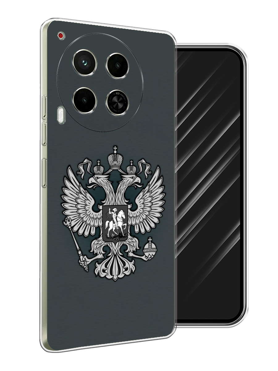 

Чехол Awog на Tecno Camon 30 5G "Герб России серый", 305550-1