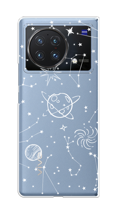 

Чехол на Vivo X Fold "Планеты в космосе", Белый, 266750-2