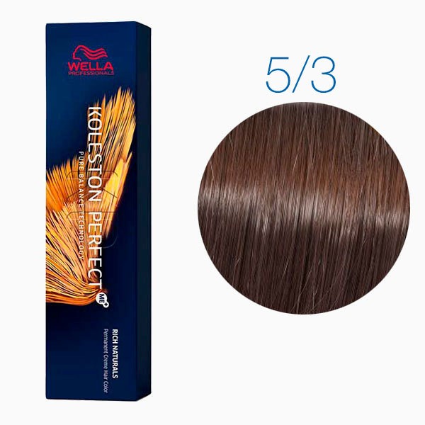 

Wella Крем-краска Koleston Perfect 5/3 светло-коричневый золотистый, Вэлла Колестон 60мл