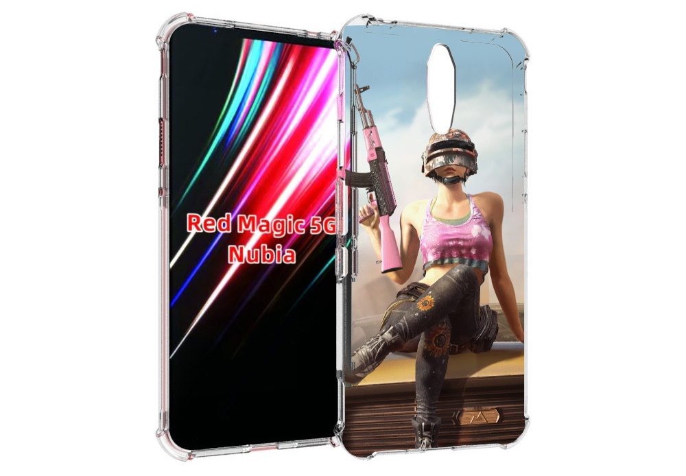

Чехол MyPads девушка из PUBG для ZTE Nubia Red Magic 1 5G, Прозрачный, Tocco