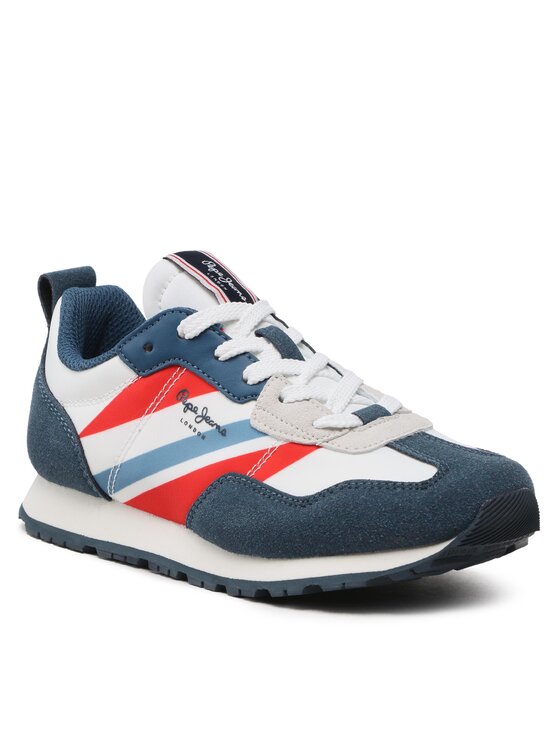 

Кроссовки Pepe Jeans Foster Boy Print PBS30554, синий, 35, Foster Boy Print PBS30554