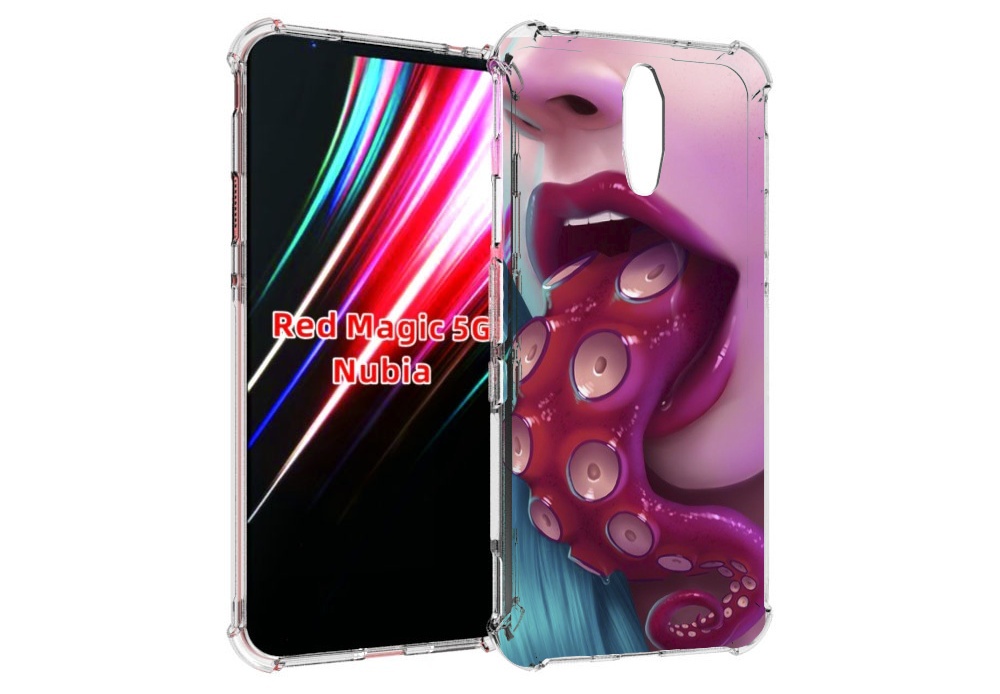

Чехол MyPads девушка с щупальцой женский для ZTE Nubia Red Magic 1 5G, Прозрачный, Tocco