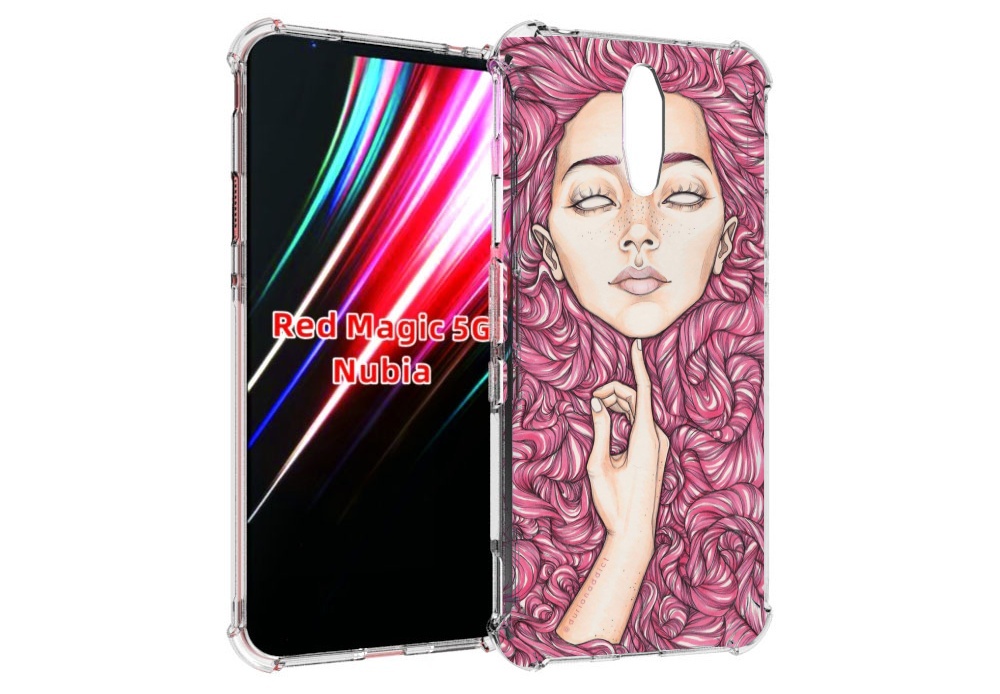 Чехол MyPads девушка утонула в волосах женский для ZTE Nubia Red Magic 1 5G