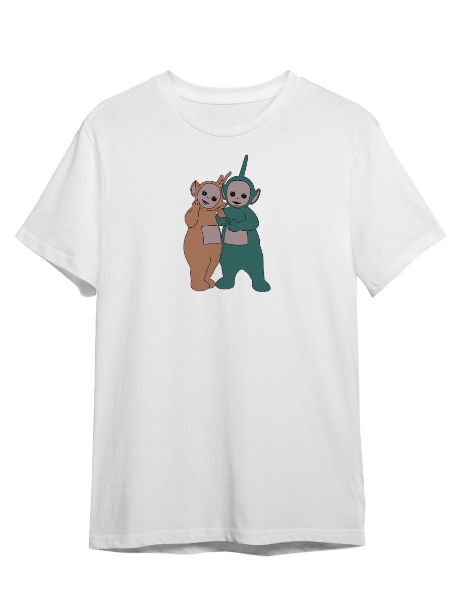 

Футболка унисекс Каждому Своё Телепузики/Ляля/По/Тинки-винки SRTL4 белая L, Белый, "Телепузики/Ляля/По/Тинки-винки" SRTL4