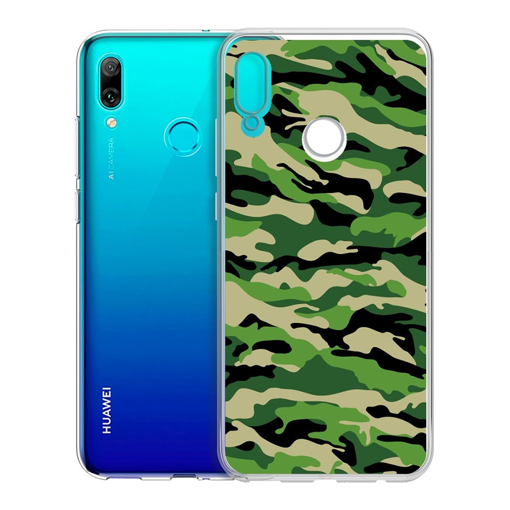 

Чехол-накладка Камуфляж зеленый для Huawei P Smart (2019)/Honor 10 Lite (2019), Прозрачный