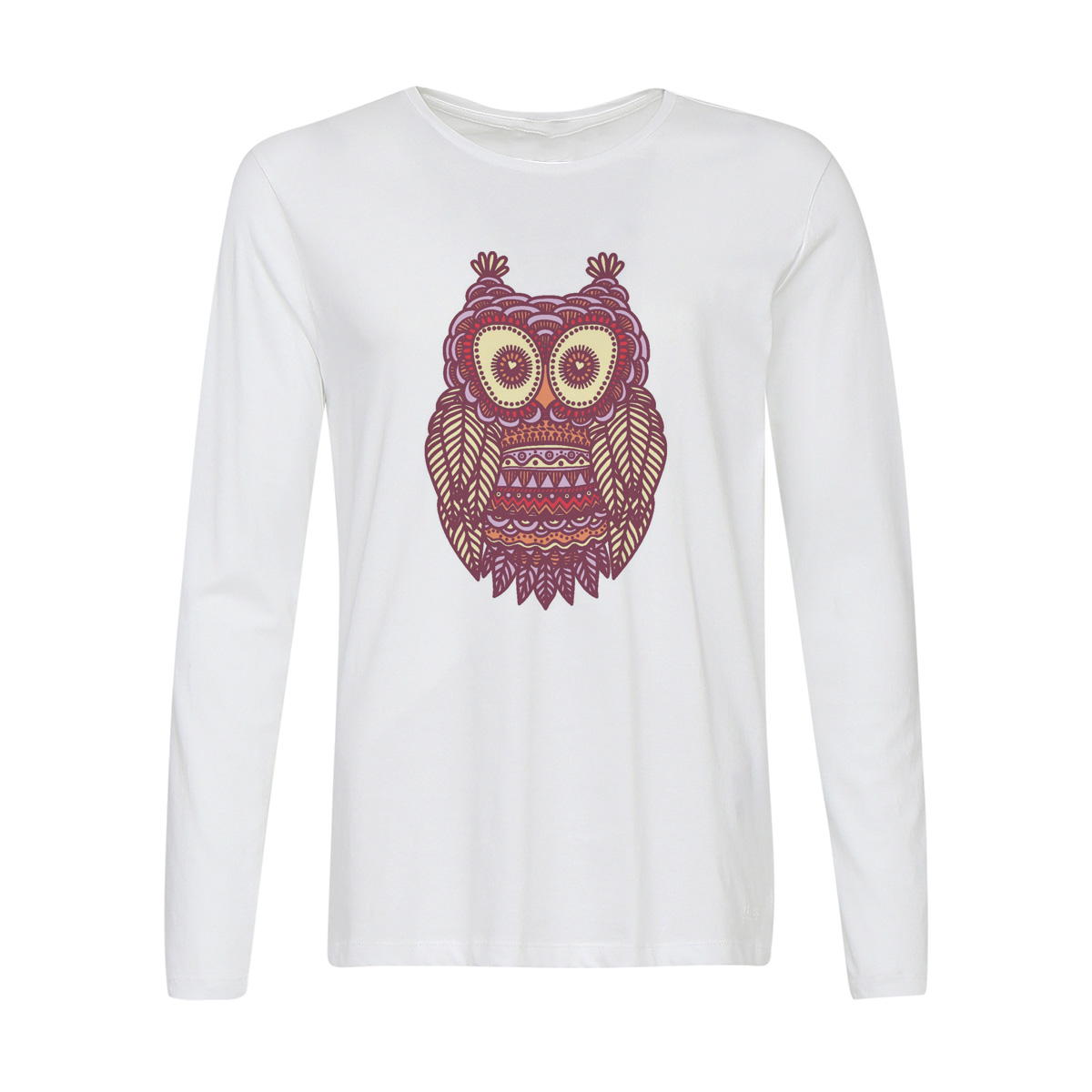 

Лонгслив CoolPodarok Сова, Белый, w0113609