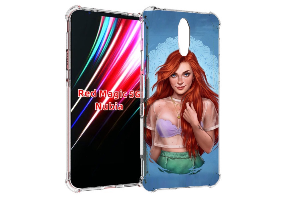 

Чехол MyPads девушка-в-голубом-фоне женский для ZTE Nubia Red Magic 1 5G, Прозрачный, Tocco
