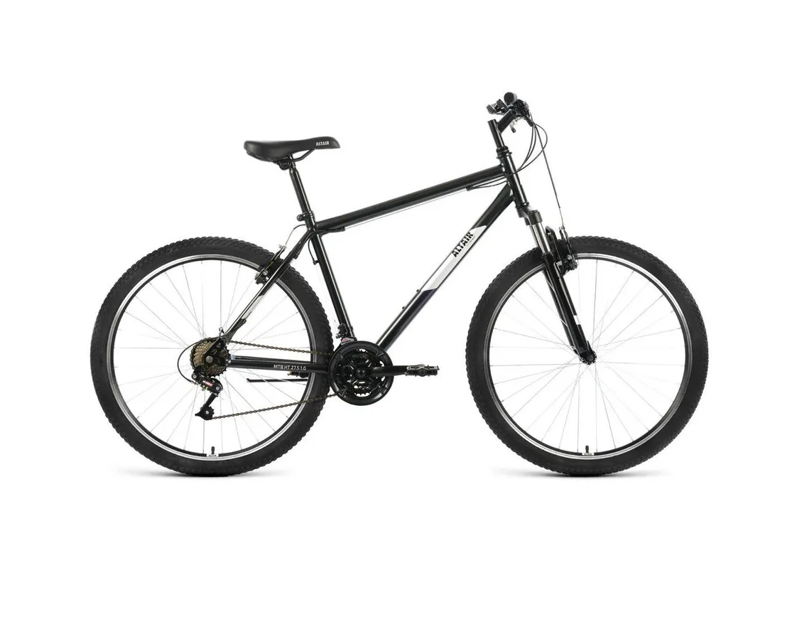 Велосипед взрослый Altair MTB HT 27,5 1.0 рост. 17 черный/серебристый (RBK22AL27128)