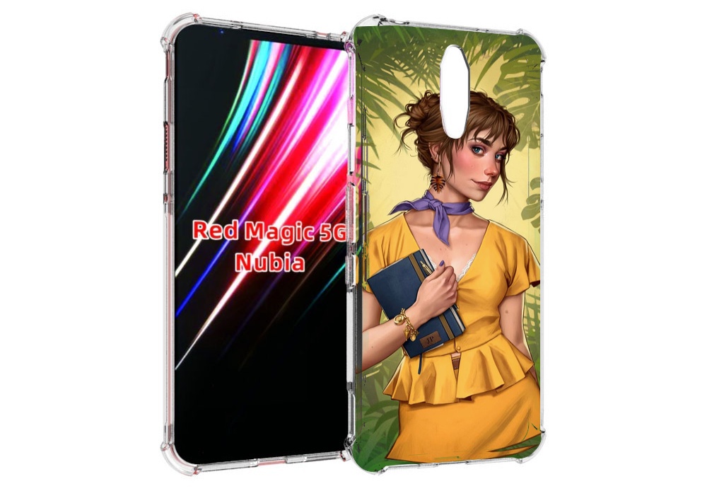 

Чехол MyPads девушка-в-зелени женский для ZTE Nubia Red Magic 1 5G, Прозрачный, Tocco