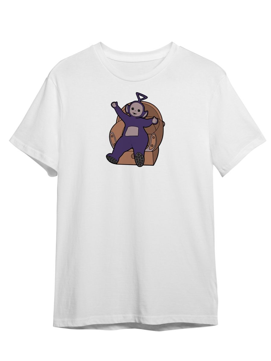 

Футболка унисекс Каждому Своё Телепузики/Ляля/По/Тинки-винки SRTL5 белая S, Белый, "Телепузики/Ляля/По/Тинки-винки" SRTL5