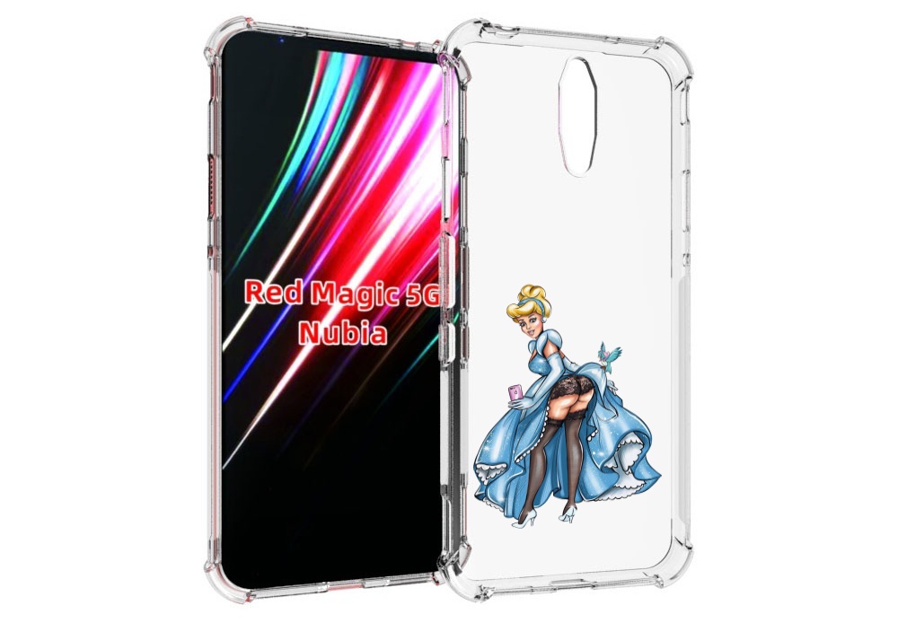

Чехол MyPads девушка-в-платье-красивая женский для ZTE Nubia Red Magic 1 5G, Прозрачный, Tocco