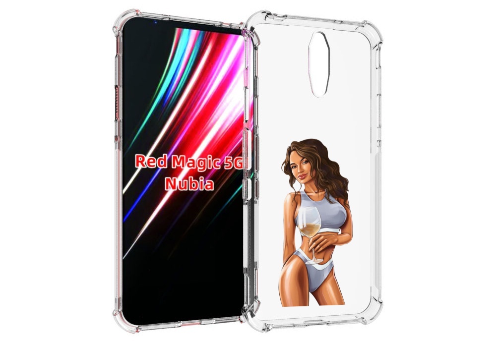 

Чехол MyPads девушка-в-сером-купальнике- женский для ZTE Nubia Red Magic 1 5G, Прозрачный, Tocco