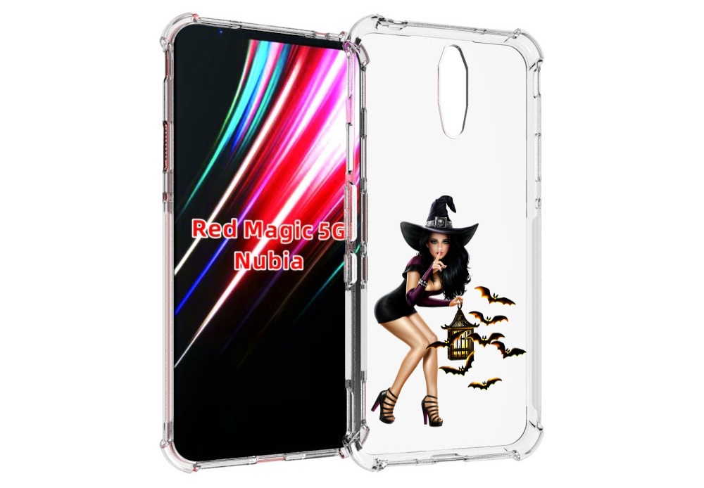 

Чехол MyPads девушка-ведьма женский для ZTE Nubia Red Magic 1 5G, Прозрачный, Tocco
