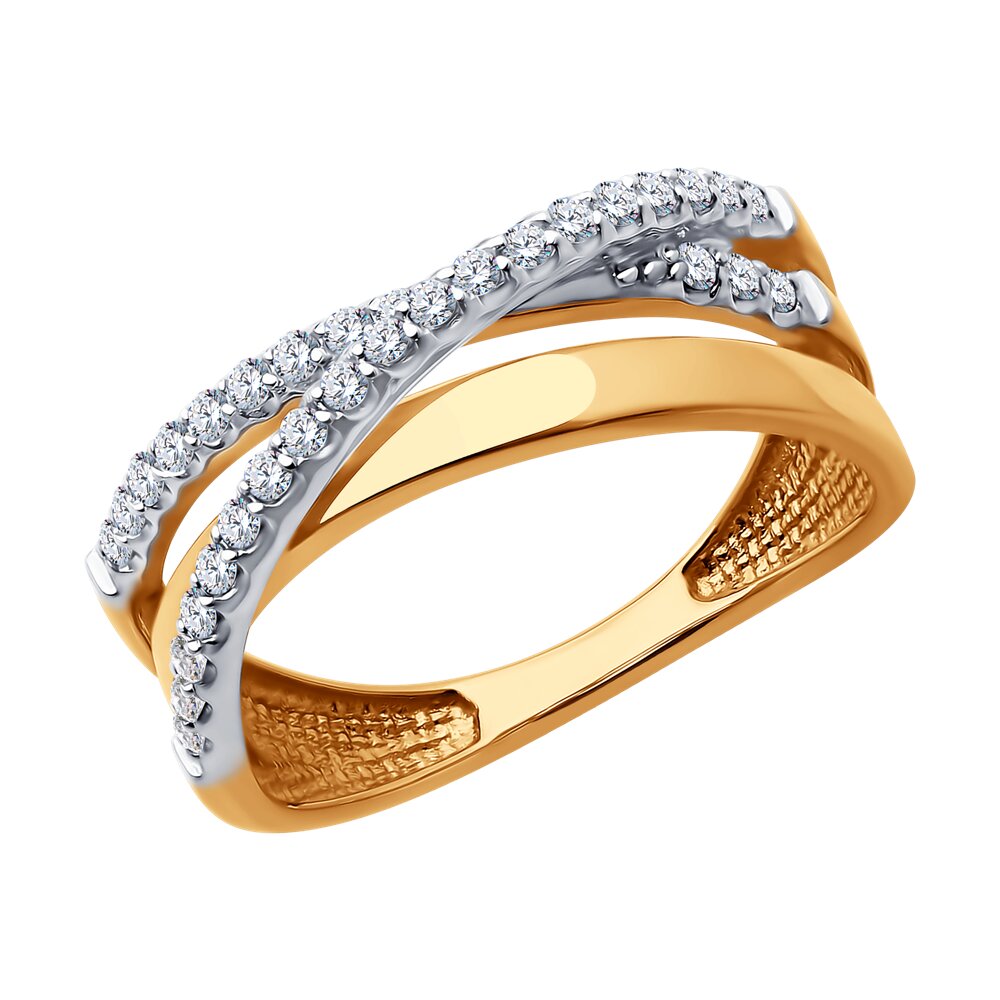 

Кольцо из золота р. 17,5 Diamant 51-110-02161-1, фианит, 51-110-02161-1