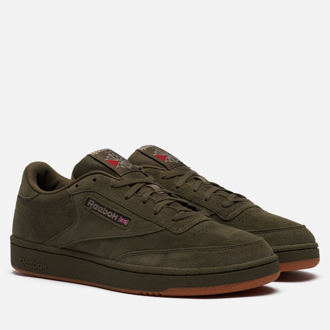 фото Кроссовки женские reebok club c 85 зеленые 42.5 eu