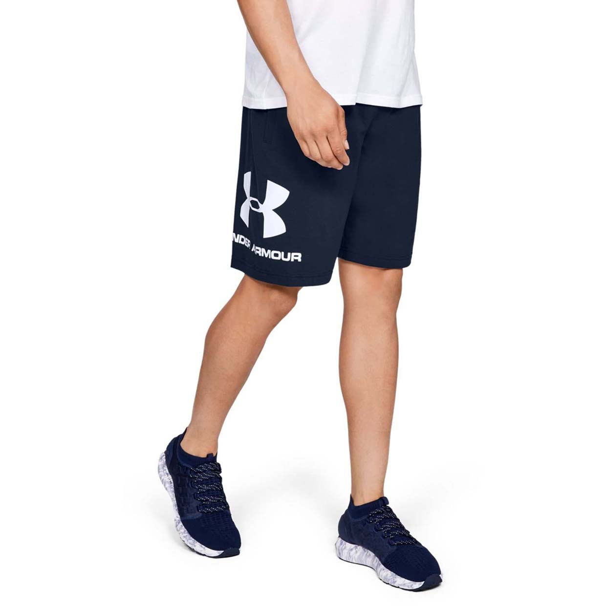 фото Шорты мужские under armour sportstyle cotton logo shorts черные 2xl