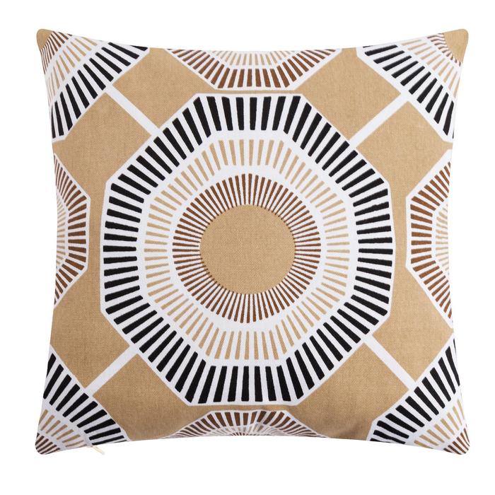 

Наволочка декоративная 40х40 см, Circle beige, 100% хлопок, Бежевый