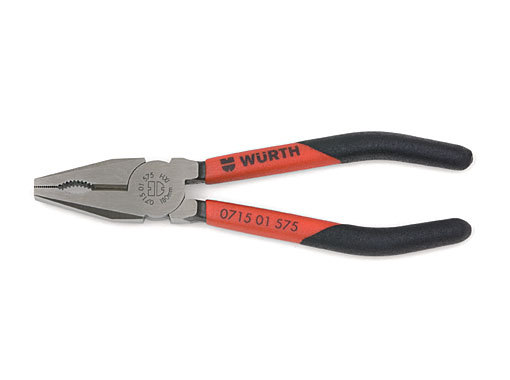 

Пассатижи WURTH BLACK/RED-L180мм