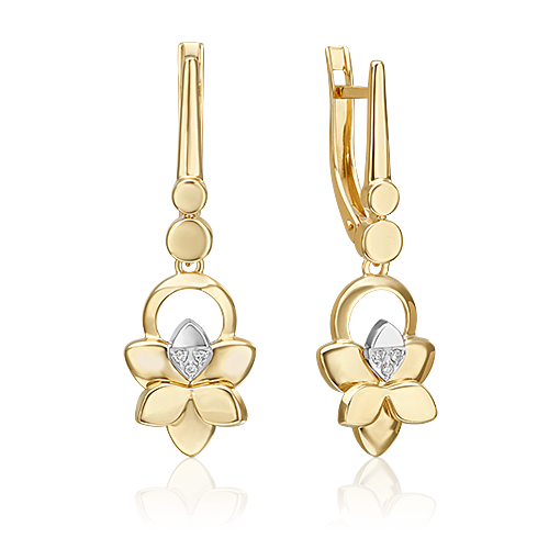 

Серьги подвески из золота с бриллиантом PLATINA jewelry 02-4996-00-101-1121, 02-4996-00-101-1121