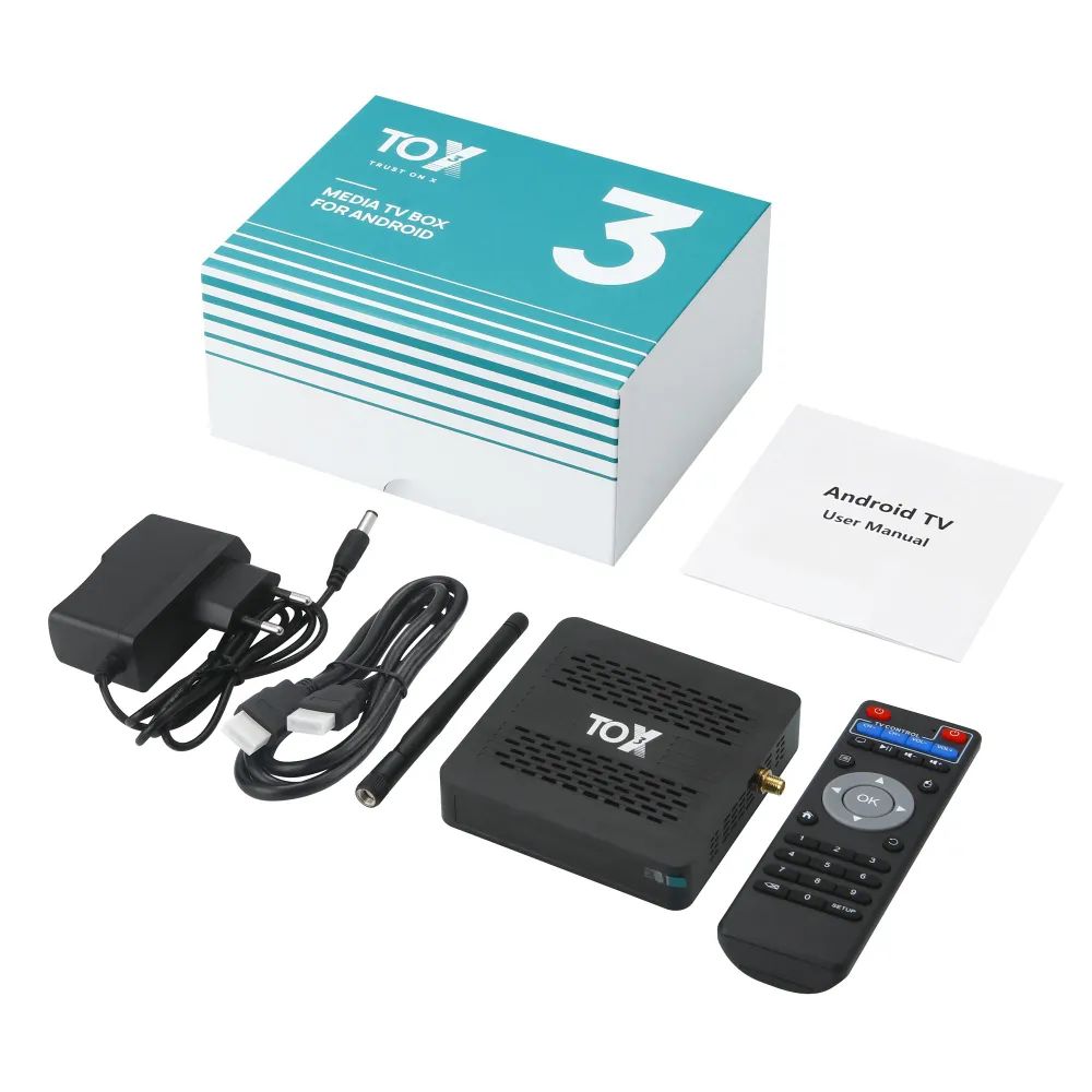

ТВ-приставка TOX3 Amlogic S905x4 4/32Гб, Черный