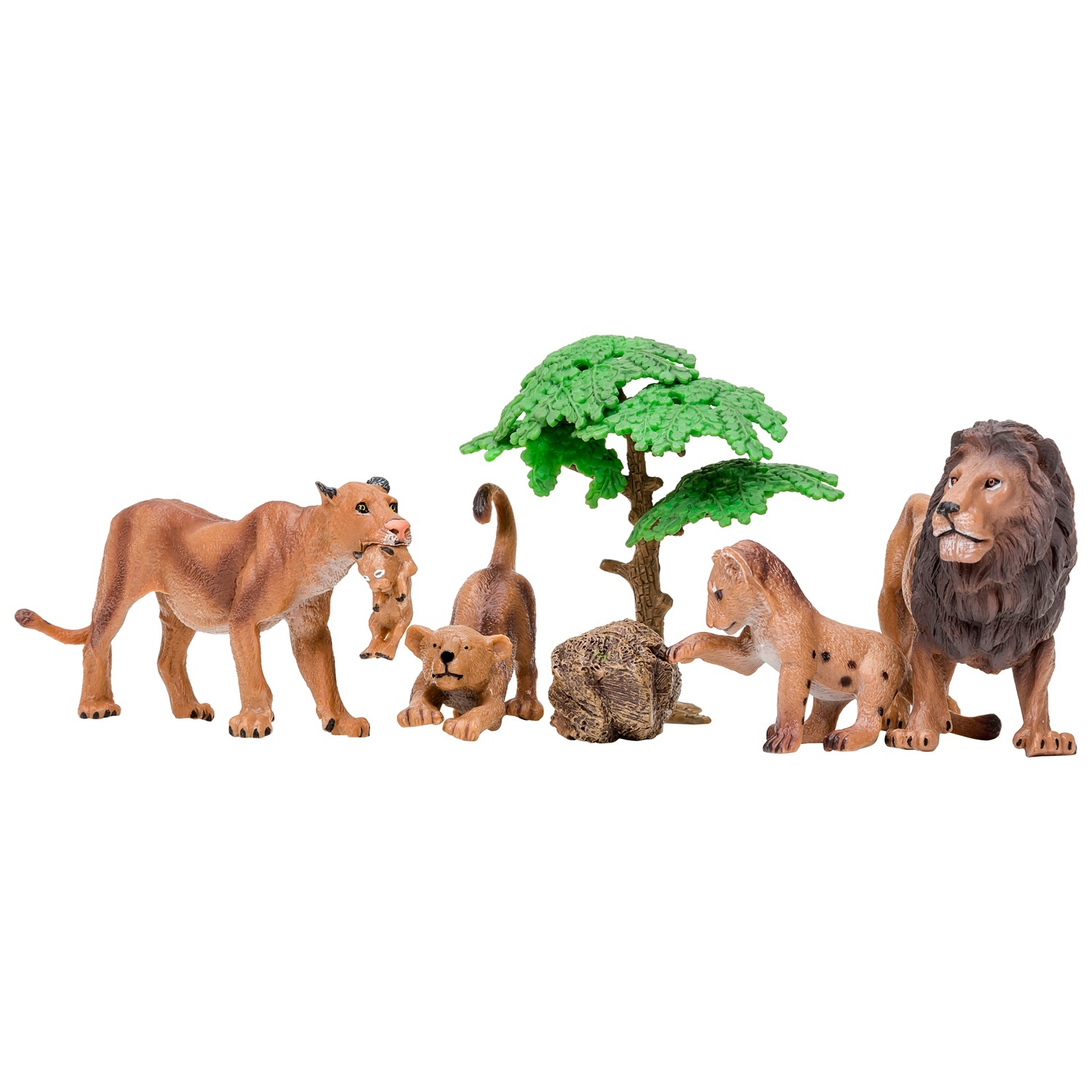 фото Фигурки masai mara мир диких животных семья львов 6 предметов mm201-006