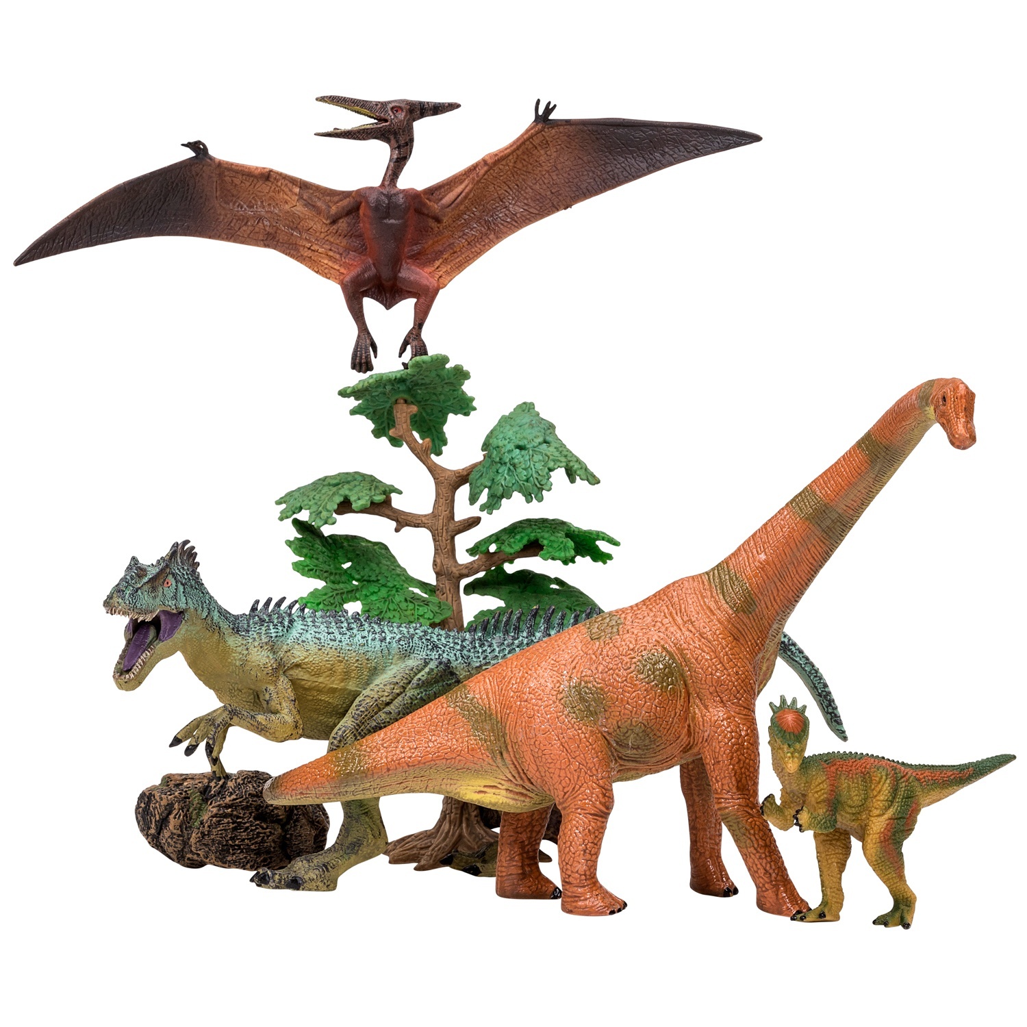 Купить Набор Masai Mara Мир динозавров Птеродактиль брахиозавр аллозавр пахицефалозавр MM206-025,