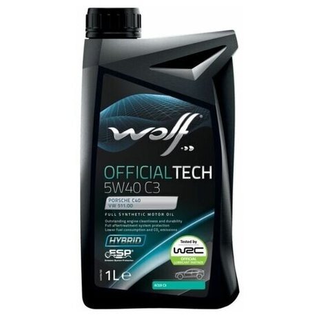 

Моторное масло Wolf OfficialTech C3 5W40 1 л, OfficialTech C3