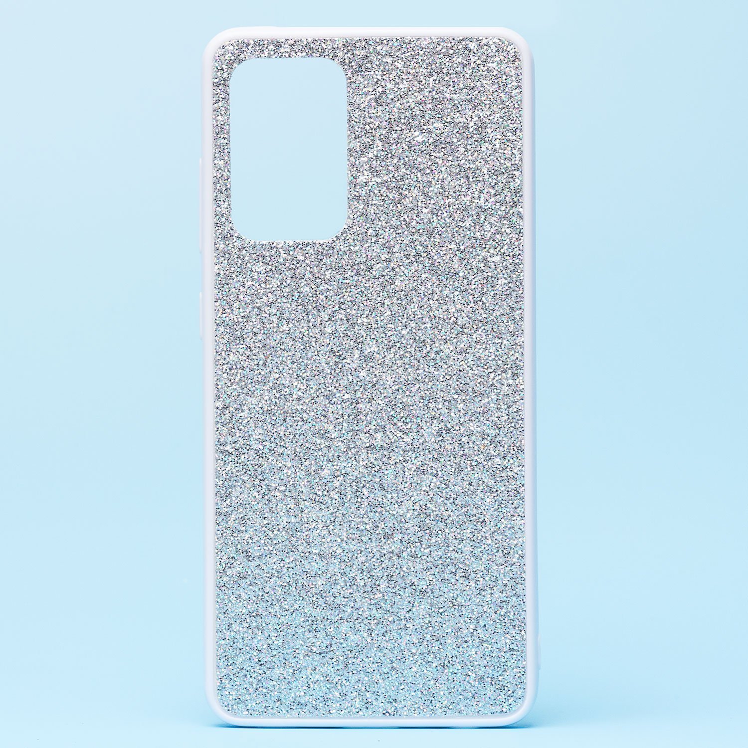 

Чехол Samsung SM-A725F (Galaxy A72) пластиковый с блестками <белый>