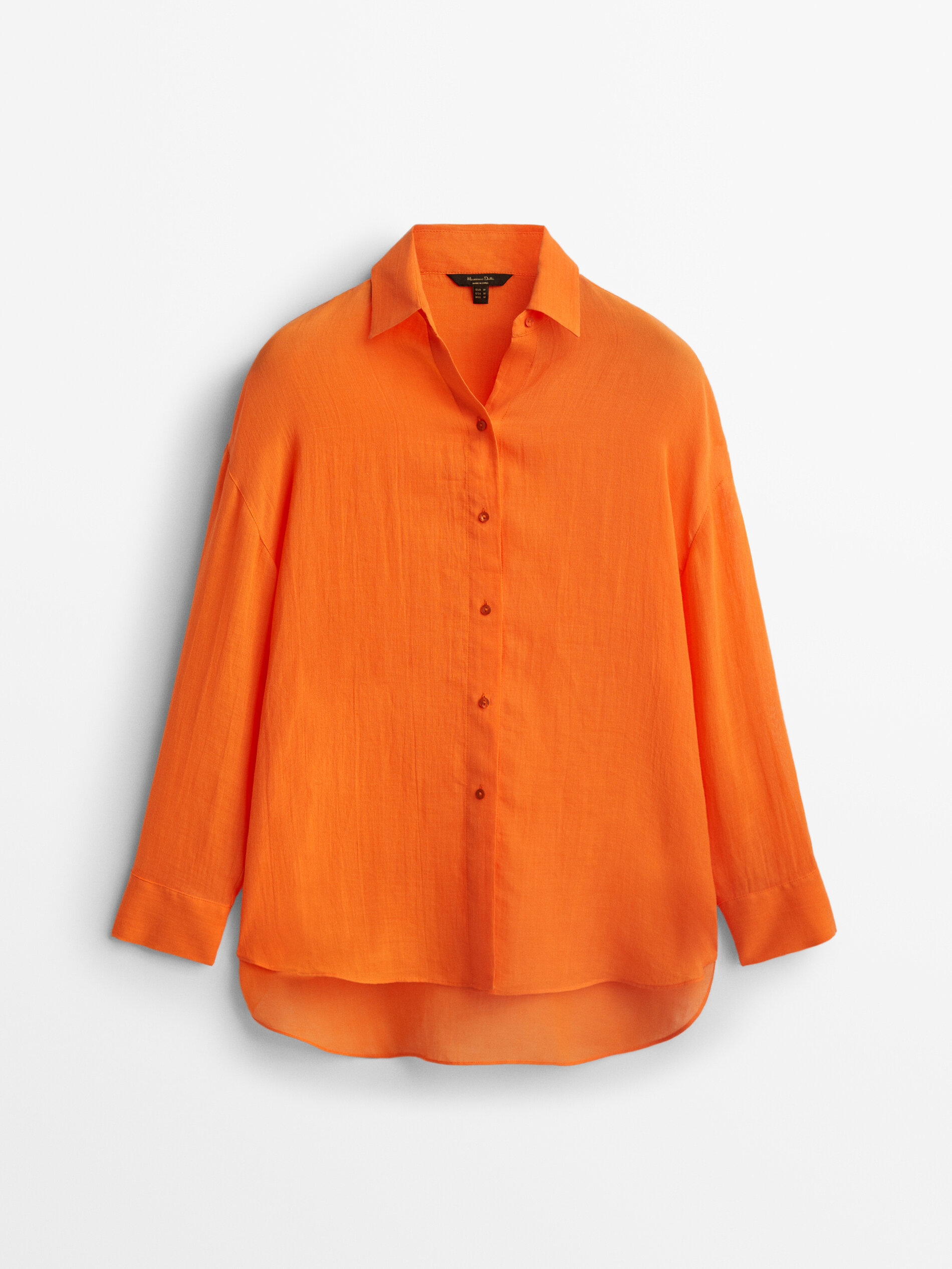 

Блуза женская Massimo Dutti 05192516615 оранжевая L, 05192516615