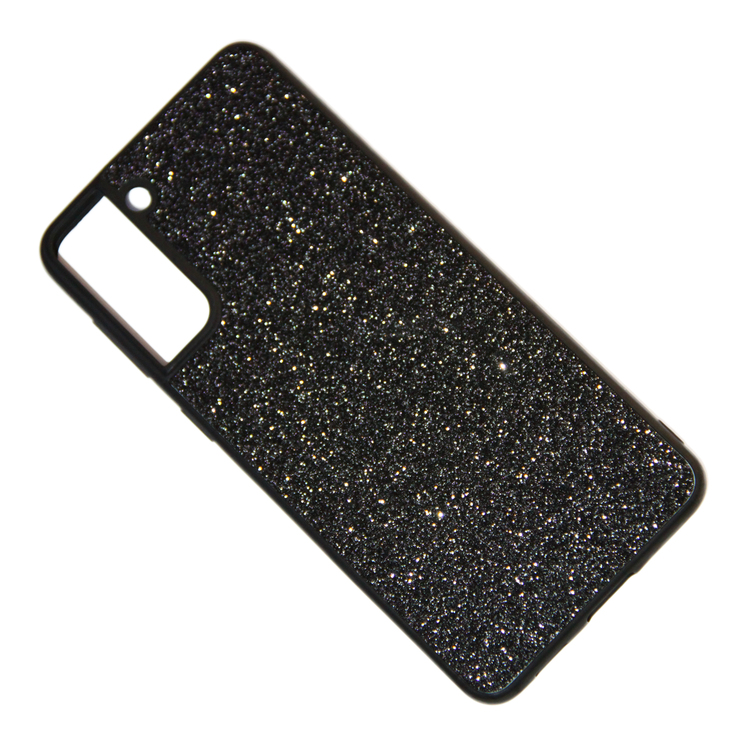 фото Чехол samsung sm-g996b (galaxy s21 plus) пластиковый с блестками <черный> promise mobile