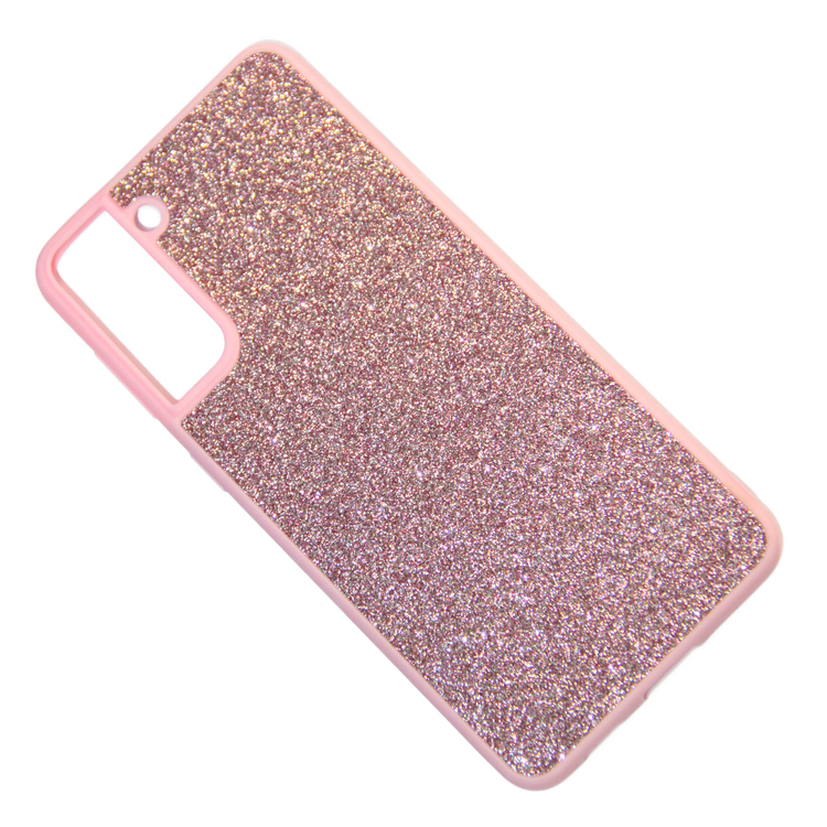 

Чехол Samsung SM-G996B (Galaxy S21 Plus) пластиковый с блестками <розовый>
