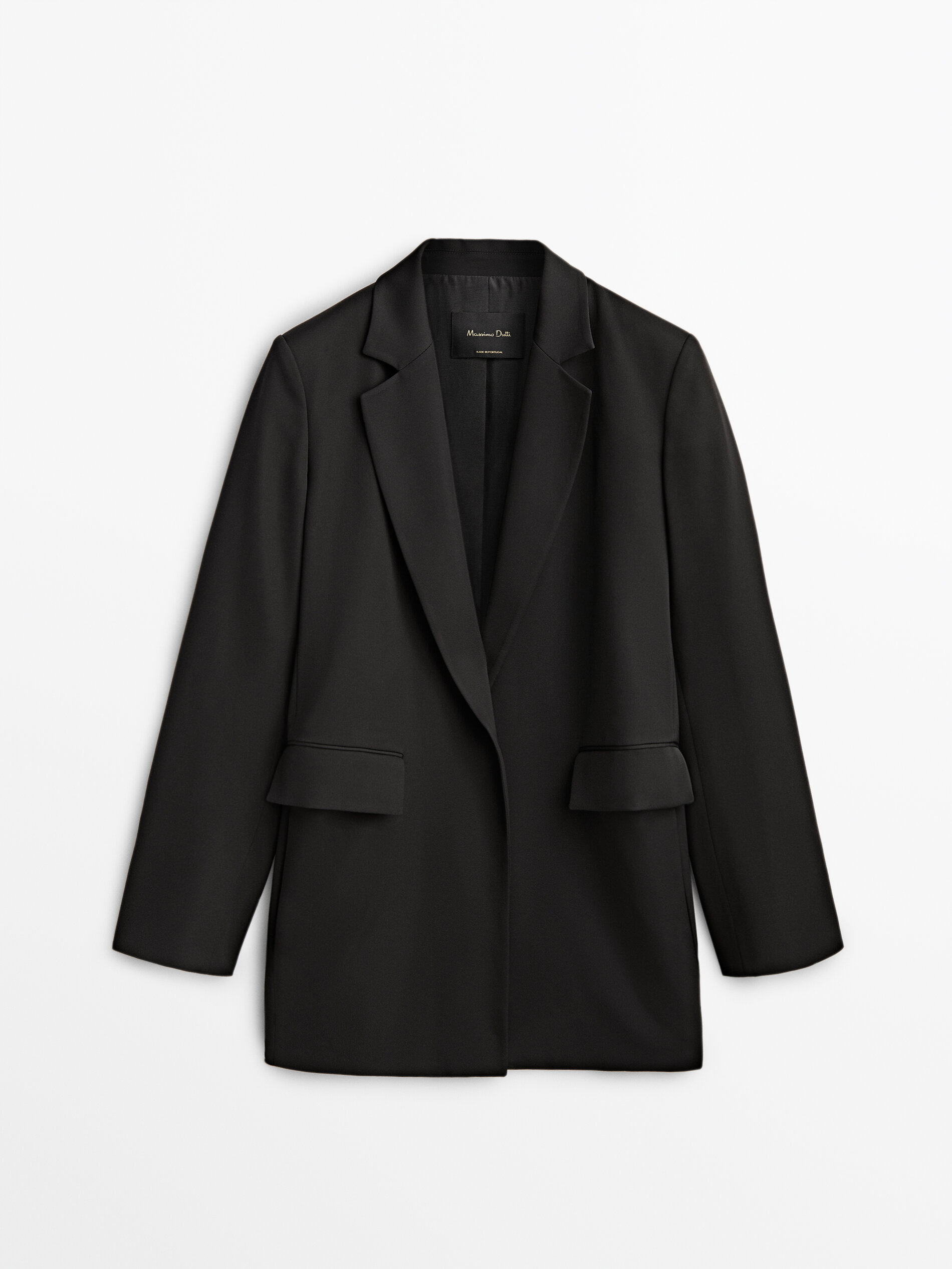 

Блейзер женский Massimo Dutti 06099899800 черный 38, 06099899800