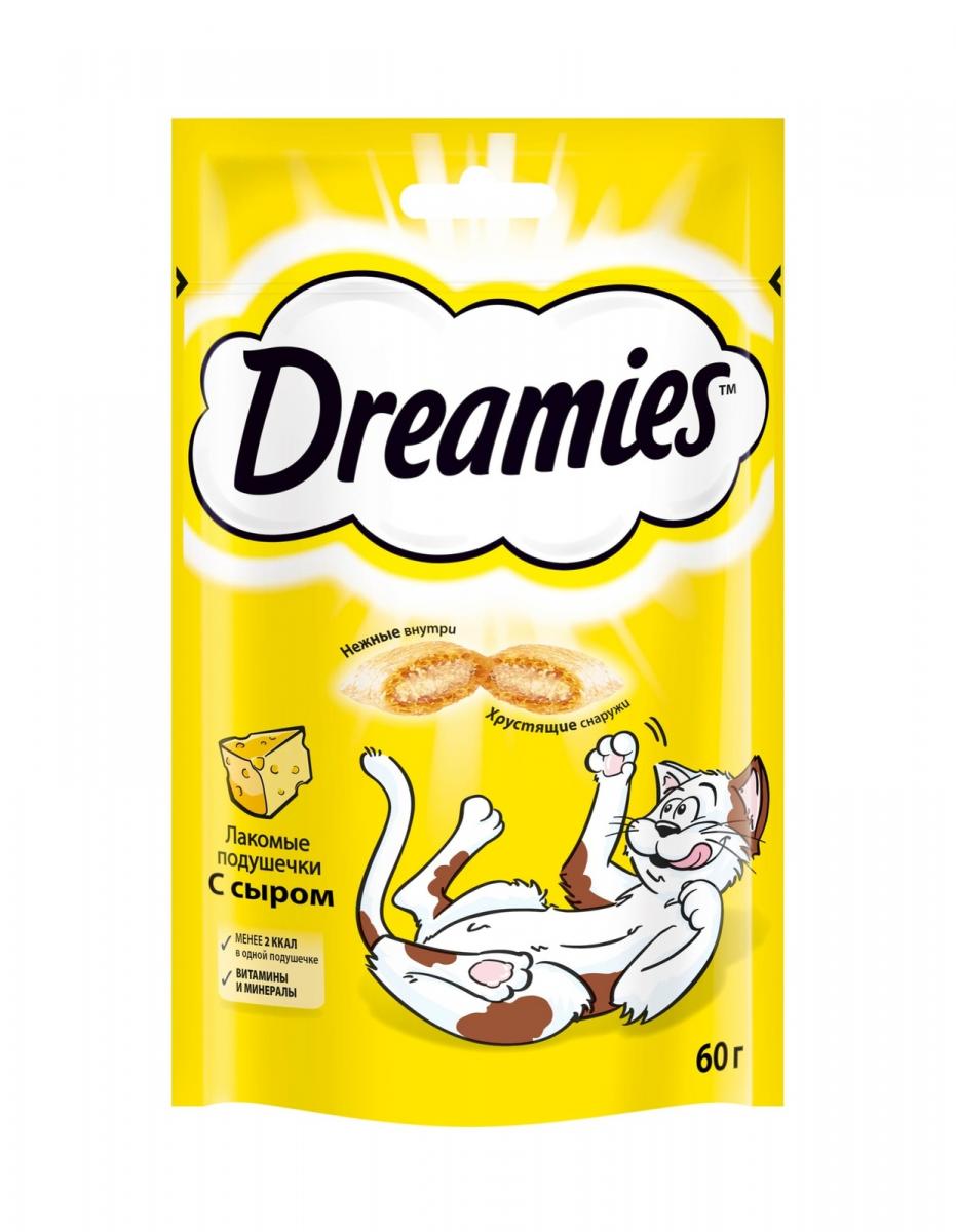 фото Лакомство для кошек dreamies подушечки с сыром 140 г. (12 шт.)