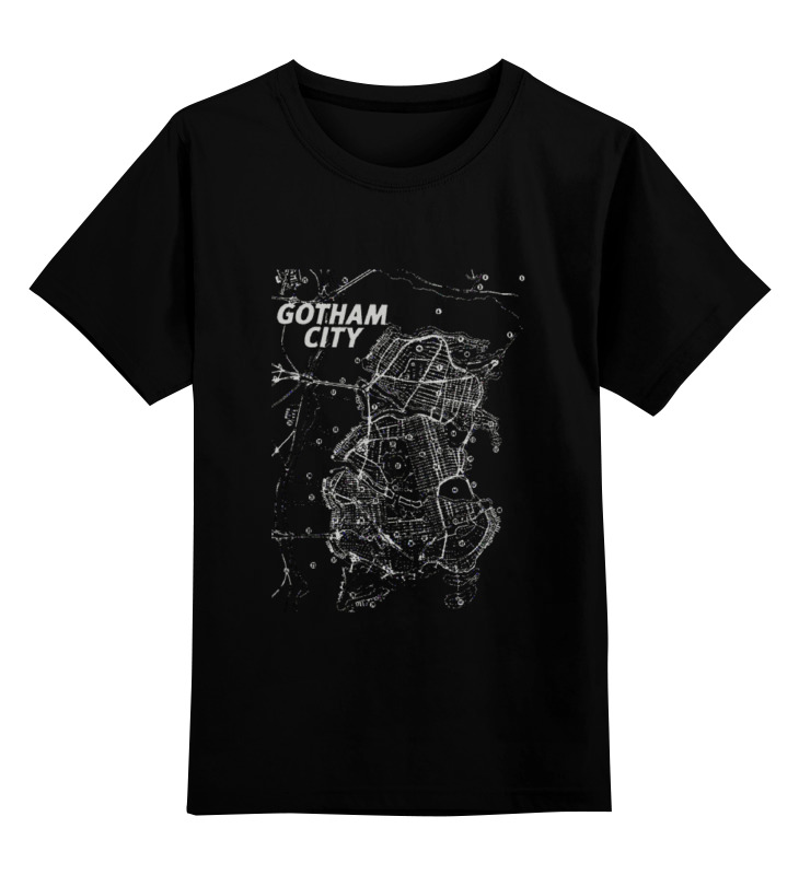 

Футболка детская Printio Gotham city map цв. черный р. 116, Gotham city map