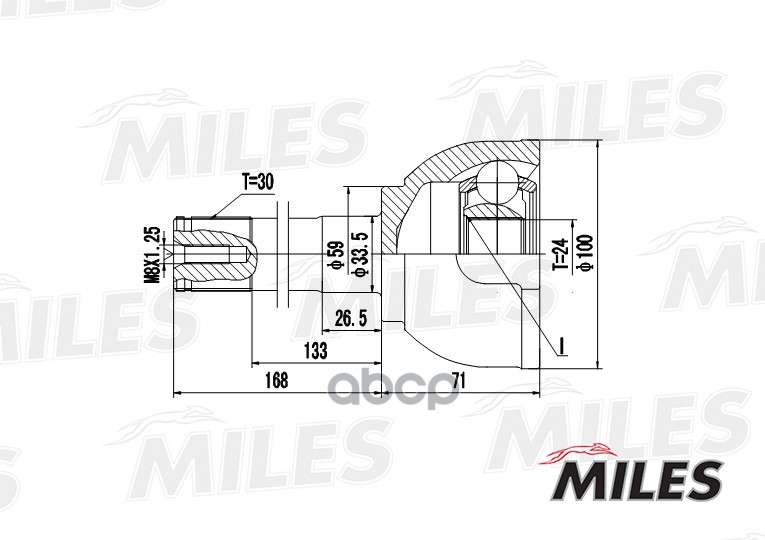 

Шрус Тоyота Lаnd Сruisеr 80 4.0-4.5 92- Нар. MILES ga20488