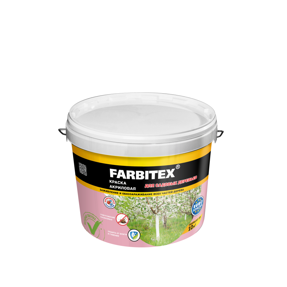 Краска Farbitex для садовых деревьев, 1,2 кг