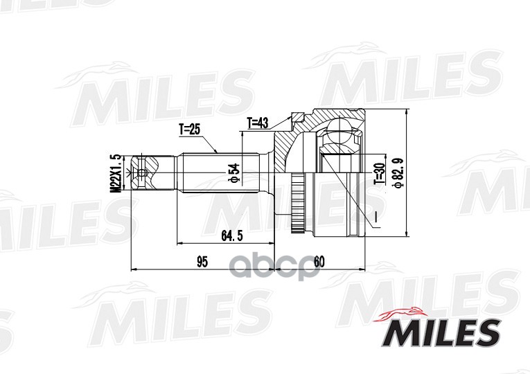 

Шрус Мiтsuвisнi Соlт 1.6 96-05 Нар.(Авs) MILES ga20258