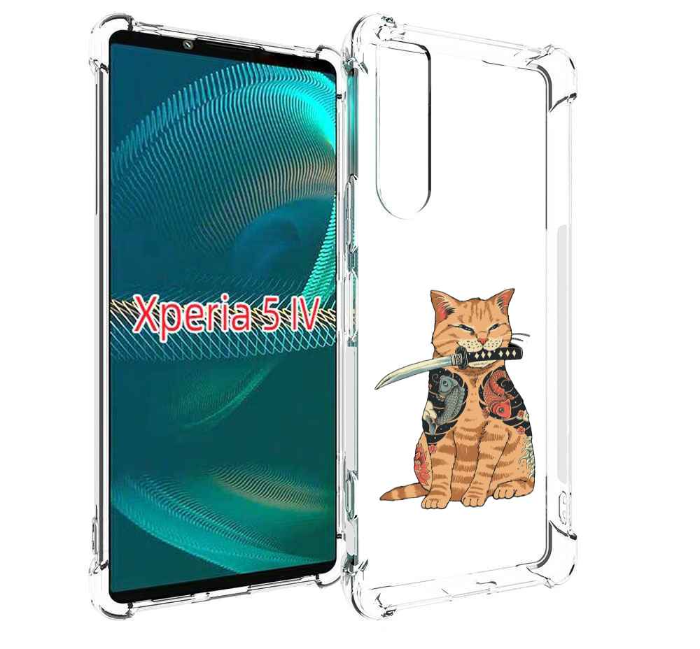 

Чехол MyPads кот-с-катаной для Sony Xperia 5 IV (5-4), Прозрачный, Tocco